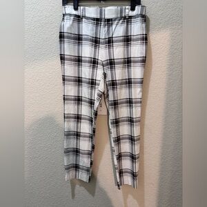 Jules and leopold white cream and brown Capri women’s pants size medium